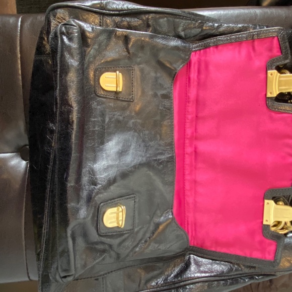 Coach Poppy 17924 Camelia Leather Pushlock Tote - Picture 12 of 15